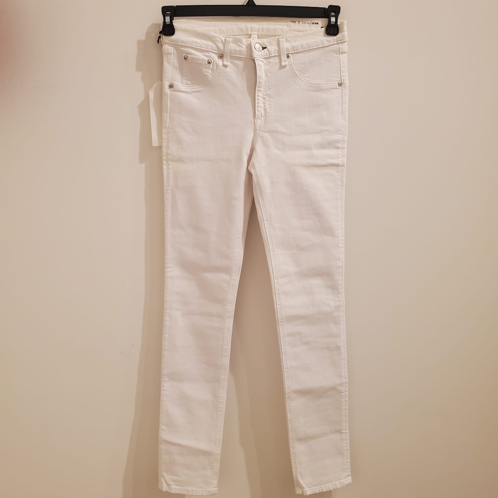 nwt rag & bone White Skinny Full Length Jeans - Picture 2 of 13